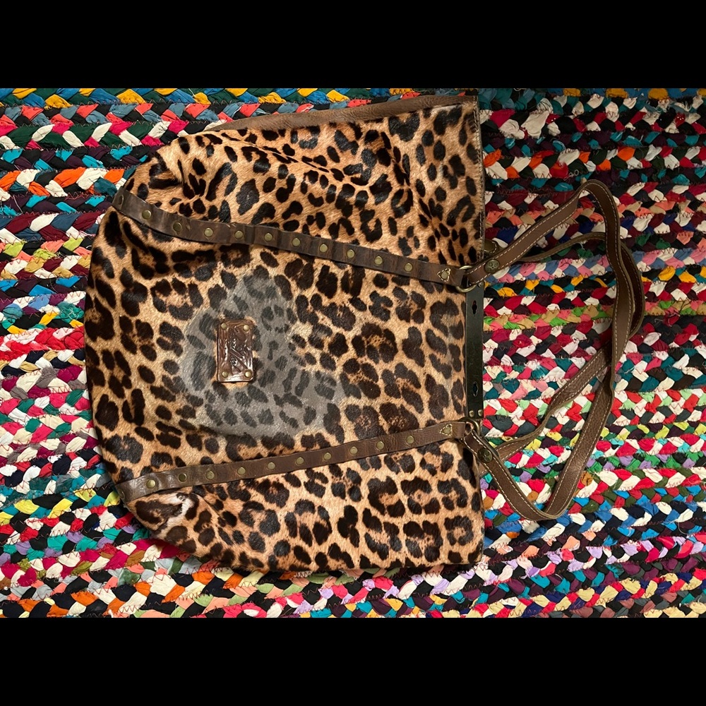 Patricia Nash leopard hide tote